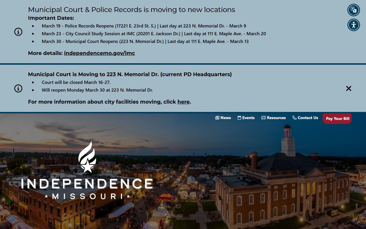 Independence Missouri Police Department criminal records and court resources