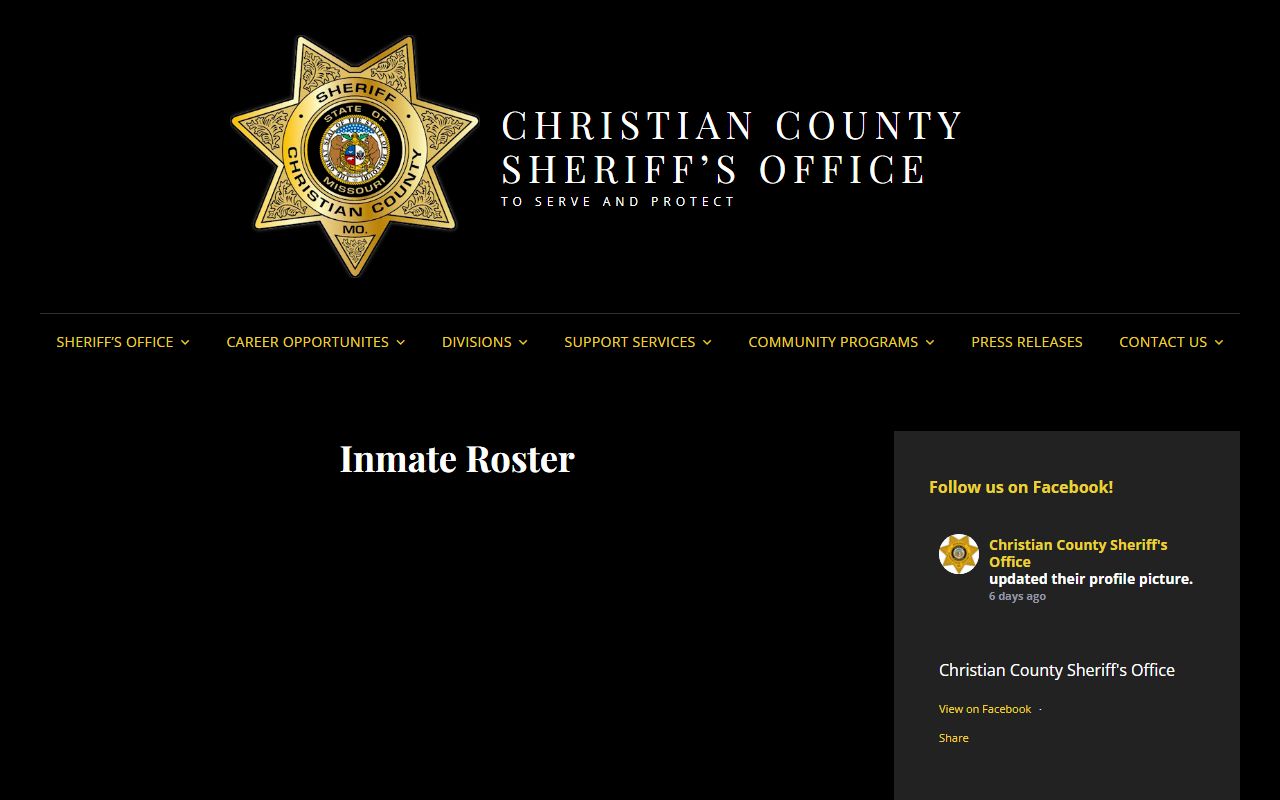 Christian County Sheriff's Office website